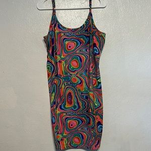 SHEIN curve tie dye heat pattern dress